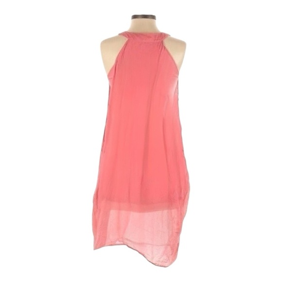 Anthropologie FP One Pink Sequin Crochet Tunic Top XS Boho Layered Asymmetrical - Picture 3 of 8